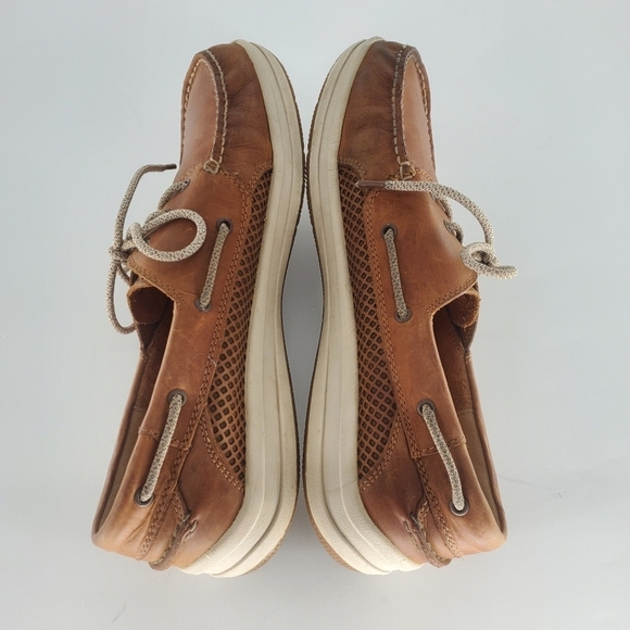 Sperry tan leather slip on driver boat shoe men's size 13 - Picture 4 of 9